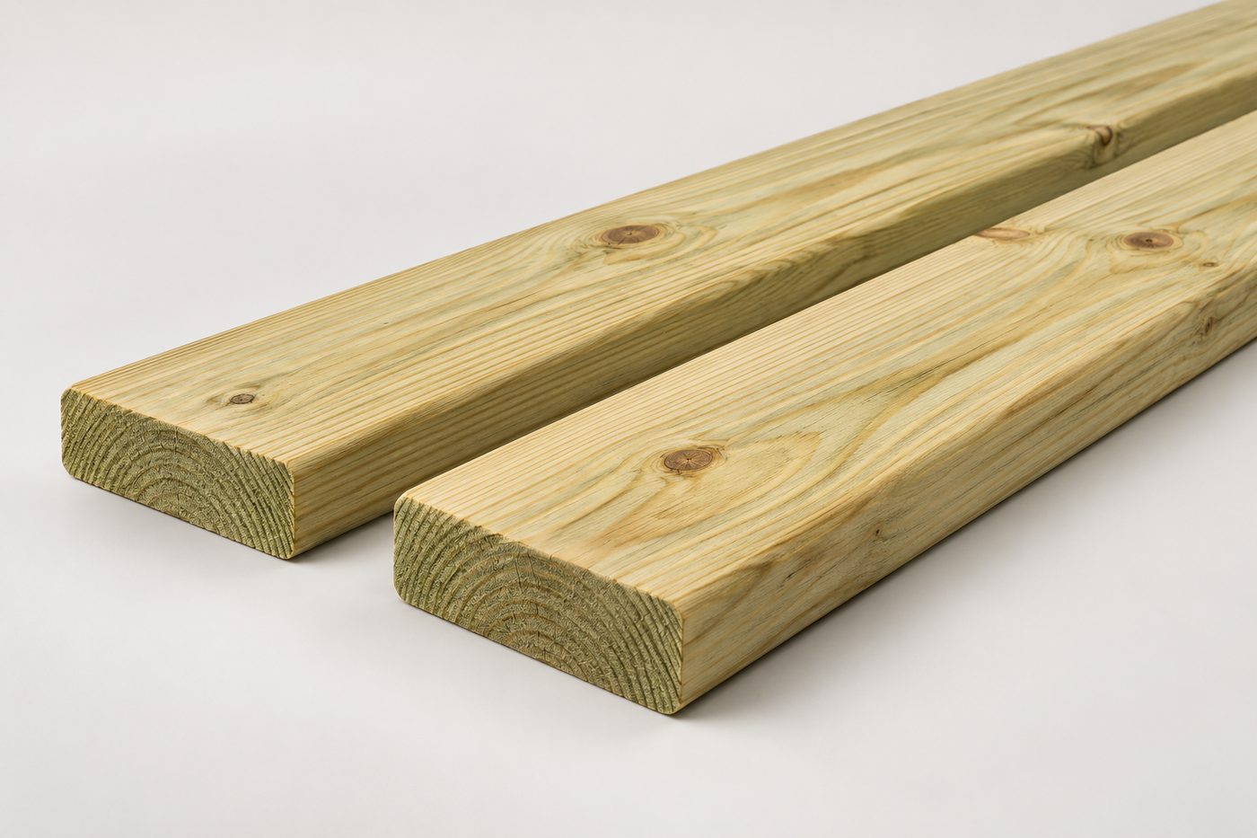 Pressure-treated Southern Pine decking boards, material reference