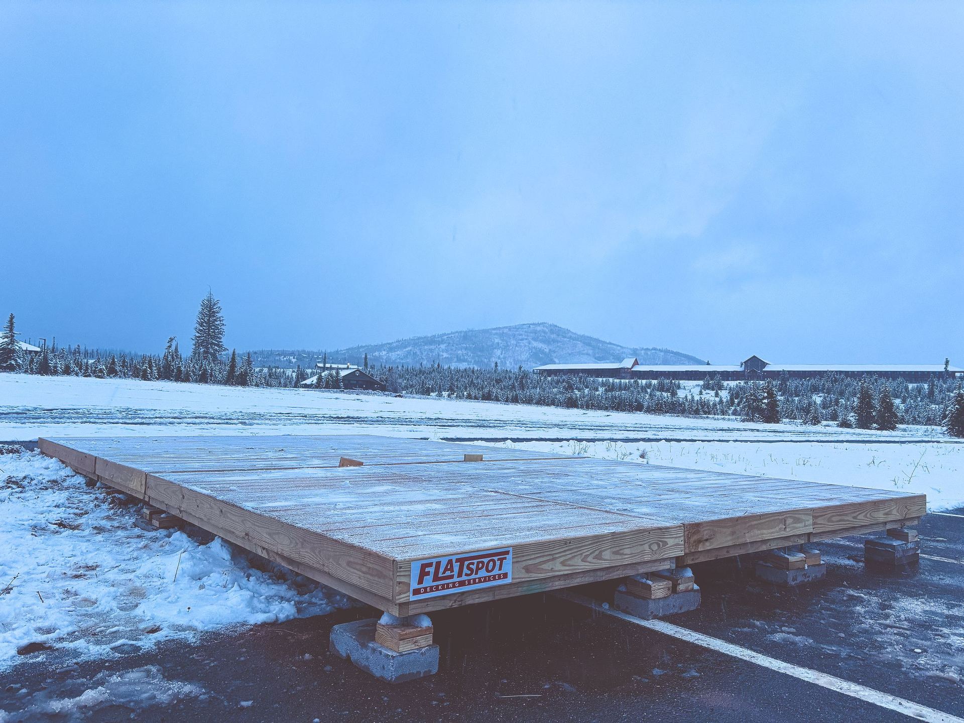 FlatSpot modular deck platform for a guest amenity at Snow Mountain Ranch in Granby, Colorado